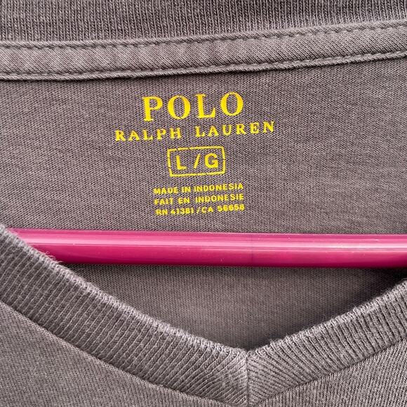 Polo Ralph Lauren gray t-shirt with red pony logo Size Large - Picture 3 of 6